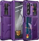 Vihibii Case for Samsung Galaxy Z Fold 6 with Card Holder & Camera Cover & Sc...