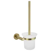 Round Toilet Brush &amp; Holder, PVD Tiger Bronze