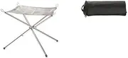 Outdoor Camping Bonfire Rack Stainless Steel Burning Rack Portable Folding Firewood Stand Camping Barbecue Grid Medium