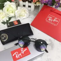 在飛比找Yahoo!奇摩拍賣優惠-Ray Ban 雷朋太陽鏡 情侶款圓框彩膜墨鏡