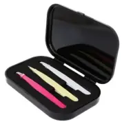3pcs Professional Eyebrow Tweezers Hair Beauty Slanted Stainless Steel Tweezer