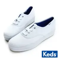 在飛比找momo購物網優惠-【Keds】TRIPLE 經典厚底帆布鞋-白(9211W13