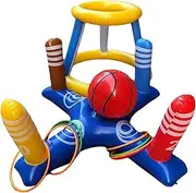 Inflatable Toy Basketball Hoop | Basketball Hoop Pool Games for Kids | Water Floating Game, Outdoor Summer Activity for Boys and Girls