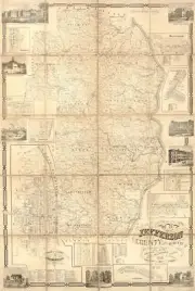 16" x 24" 1856 Jefferson County Ohio From Actual Surveys
