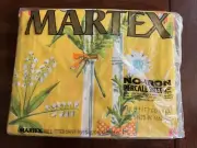 VINTAGE MARTEX PERCALE FULL FITTED SHEET Yellow Bamboo Floral 54" X 75" NIP USA