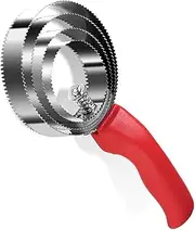 4-Ring Reversible Stainless Steel Brush - Double-Sided Shedding Tool for Horse, Dog, and Sheep Grooming (Red)