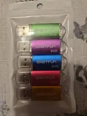 EAST FUN 5 Pack 5 Colores 8GB USB MEMORY Stick 2 NEW