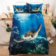 3D Stone Tortoise ZHUA1022 Bed Pillowcases Quilt Duvet Cover Set Queen King Zoe