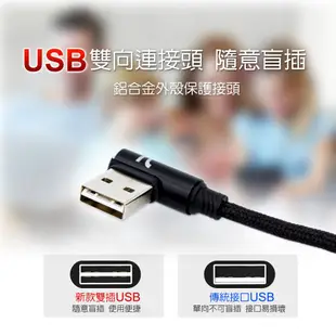 【atake】3in1 USB雙面盲插充電線(黑) 三合一快充線/傳輸線/充電線