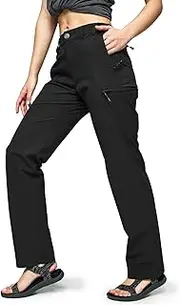 [MIER] Women's Cargo Pants with 6 Pockets Quick Dry Tactical Outdoor Hiking Pants Lightweight Stretchy and Water-Resistant
