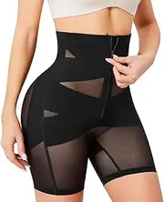 [Eleady] Womens Shapewear Shorts High Waisted Tummy Control Shapewear Butt Lifting Shapewear with Front Zipper