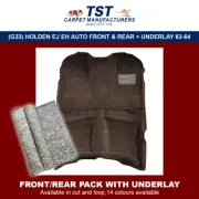 MOULDED CAR CARPET FITS (G33) HOLDEN EJ EH AUTO FRONT & REAR WITH UNDERLAY 63-64