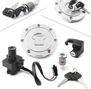 XEBRAD Motorcycle Ignition Switch Fuel Gas Cap Lock Key Set, for CB400 CB400SF (1992-1998) / CB-1 CB400F (1989-1991) / VT250 MC20 (SPADA) Motorcycle Ignition Switch Key
