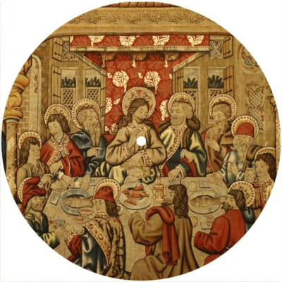 Slipmat Scratch Pad Felt 7" Turntable 45 DJ Record Player PAINTING LAST SUPPER