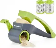Cheese Grater with Handle, Kitchen Parmesan Cheese Grater with 2 Stainless Steel