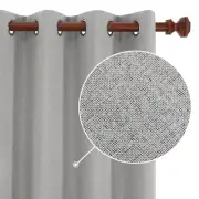 Deconovo 100% Blackout Curtains, Linen Soundproof Curtains, Noise Reducing