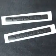 2x Big Black Matte TURBO Metal Decal Sticker Badge Emblem SUV Door Luxury Bumper (for: Peugeot)