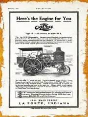 1911 Rumely Type E Kerosene Oil Pull Tractor New Metal Sign: La Porte, Indiana