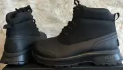 UGG EMMETT DUCK BOOT BLACK LEATHER WATERPROOF LACE UP BOOTS US MEN’S SIZE 8