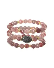 Rachel Reinhardt Quartz Crystal Fireball Stretch Bracelet NoSize NoColor