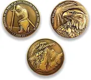 Logos Trading Post Antique Gold Plated Christian Challenge Coins | Value Variety Pack of 3 | Assortment 2