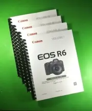 Owners Manual for Canon EOS R6 V 1.3.0 Firmware 4 Vol Set 872 Pgs W/Clear Covers