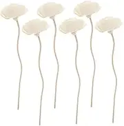 HEALEEP 6pcs Dried Flower Diffuser Sticks for Essential Oil Aromatherapy for Homes Offices Yoga Rooms Refresh Air with Natural Fragrance