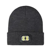 Unisex Beanie Hat with Light, USB Rechargeable LED Headlamp Beanie