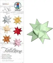 Ursus 3210030 Paper Strips for Froebel Stars Made of Coloured Drawing Paper 130 g/m² 1.5 x 50 cm 80 Strips for Approx. 20 Stars, Mint, one Size