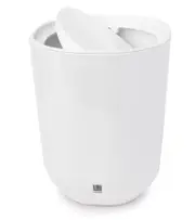 Glossy White Bathroom Bin
