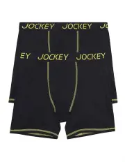 [Jockey] Performance Active Midway Cotton 2 Pack in Black