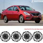 For Nissan Versa 15" Set of 4 Hubcaps Wheel Cover Hub Caps Fits R15 Steel Wheel (for: Nissan)