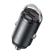 Toocki TQ-CC34B 45W 2-Port USB PD Car Charger Adapter with Pulling Ring Dual Type-C Fast Charging for iPhone 15 14 13 fo