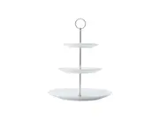 Maxwell & Williams Porcelain Basics Diamonds 3-Tier Cake Display Stand White