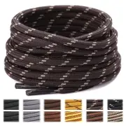 Round Shoelaces [2 Pairs] Heavy Duty Boot Shoe Laces for Hiking Work Boots Co...