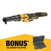 DeWALT 18V XR BRUSHLESS Sealed Head Ratchet – Skin Only