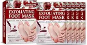 Xiulilydai Exfoliating Foot Mask, Fruit Acid Peeling Solution, Moisturising Rejuvenation for Dry, Cracked, Rough Skin, 5 Pack