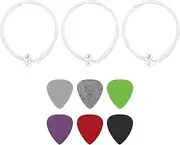 VGOL 3 Sets Ukulele String Replacement with Felt Pick Nylon Ukulele String with Colourful Felt Pick Ukulele Accessories Parts