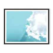 Cloud Cover Framed Printed Wall Art - Black