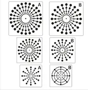Mandala Dotting Stencils,6Pcs Mandala Dot Painting Stencils,Mandala Dotting Tools Template DIY Mandala Stones,3 Sizes 6 Pattern Mandala Stencil,8/12/16/20/24 Segment Mandala Stencils for Dot Painting