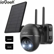 PTZ Outdoor Security Camera 2K Rechargeable Battery Powered Camera Wi-Fi CCTV