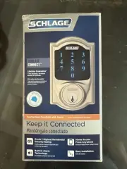 Schlage BE468 CAM 619 Connect Camelot Touchscreen Deadbolt, Satin Nickel
