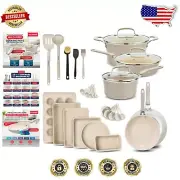 Complete 23-Piece Nonstick Cookware & Bakeware Set - Safe for All Stovetops