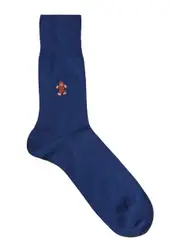 Falke Airport Gingerbread Man Blue Wool-blend Socks - 11-12 11-12