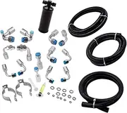 MAX COOL AC Hose Kit w/R-Ring Fitting Drier Suitable for Universal 134a Air Conditioning