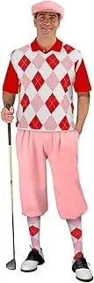 [Golf Knickers] Sweater Golf Outfits - Mens - White Pink Red