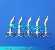 12 Lister Bandage Scissors 4.5” Gold Plated Surgical