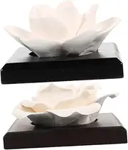 ERINGOGO 2Pcs Flower Shape Diffuser for Essential Oils Passive Aromatherapy Decor for Car Office Bathroom Durable Plaster and Cute Design for Spaces