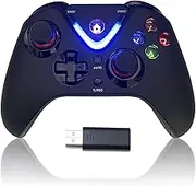 RALAN Wireless Game Controller with LED Lighting Compatible with Xbox One, Xbox Series S/X, PC Gaming Gamepad, Remote Joypad with 2.4G Wireless Adapter Perfect for FPS Games