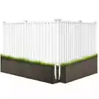2M x 1.3M Garden Decorative Picket Fence, 2 No Dig Fence Panels for Soft Ground